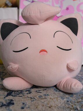 2023 Pokemon Sleeping Sleepy Jigglypuff 18" Kids Jazwares Plush Stuffed Toy Soft